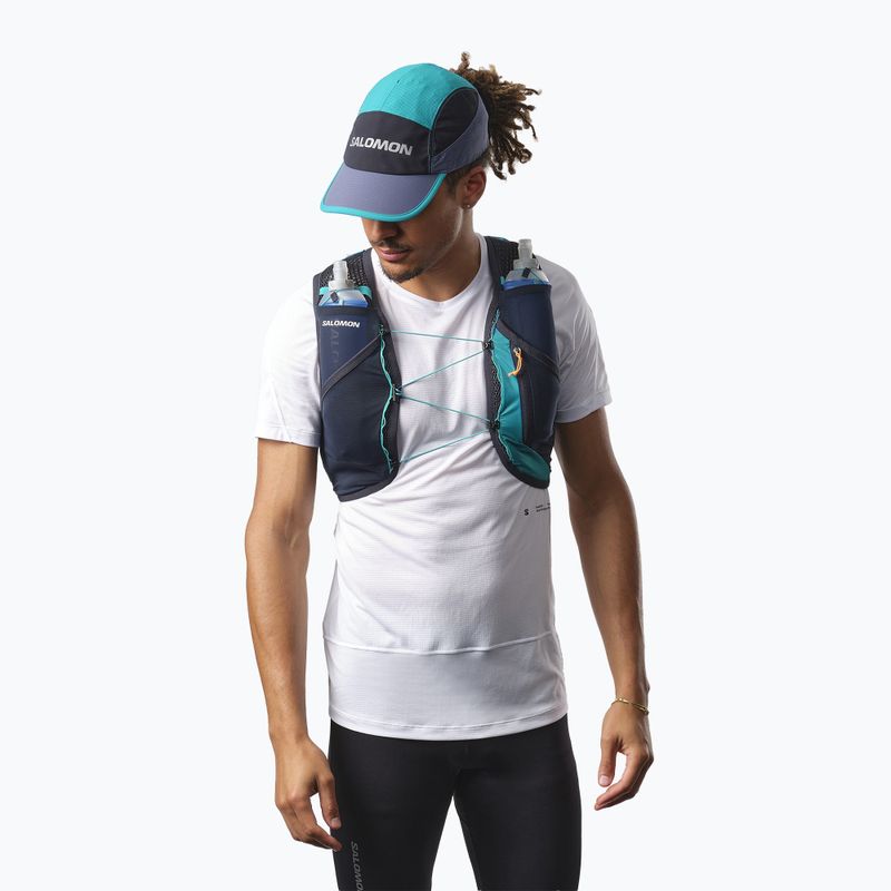 Vestă de alergare Salomon Active Skin 8 set tahitian tide/carbon 3