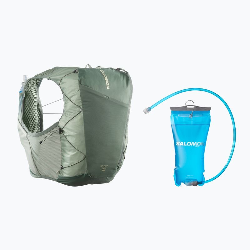 Vestă de alergare Salomon Active Skin 12 Reservoir laurel wreath/lily pad 2