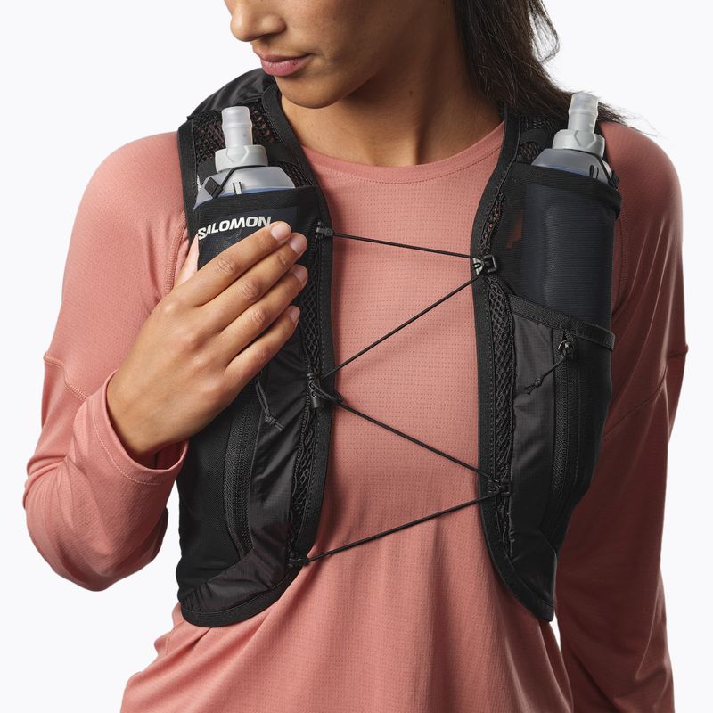 Vestă de alergare pentru femei Salomon Active Skin 12 Set black/metal 6