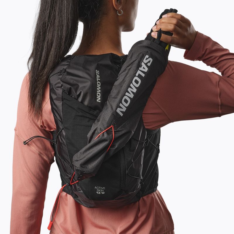 Vestă de alergare pentru femei Salomon Active Skin 12 Set black/metal 9