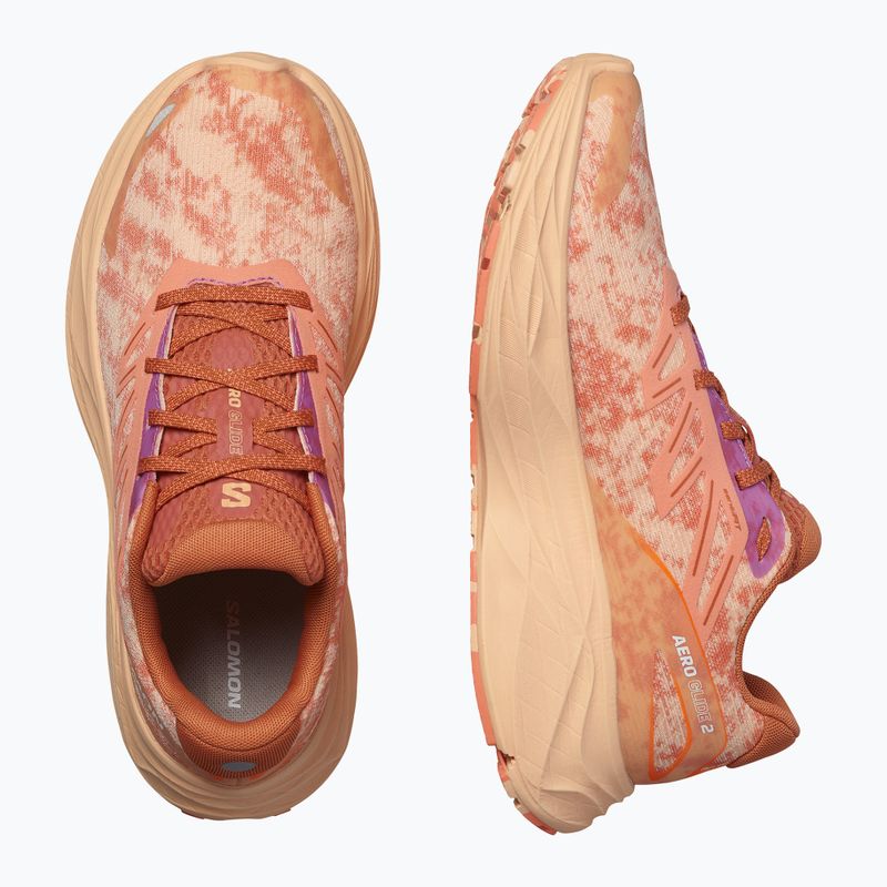 Încălțăminte de alergare pentru femei Salomon Aero Glide 2 spice route/peach quartz/fresh salmon 13