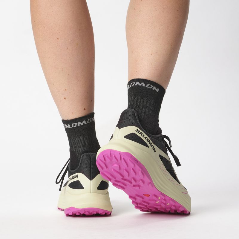 Încălțăminte de alergare pentru femei  Salomon Ultra Flow black/transparent yellow/rose violet 15