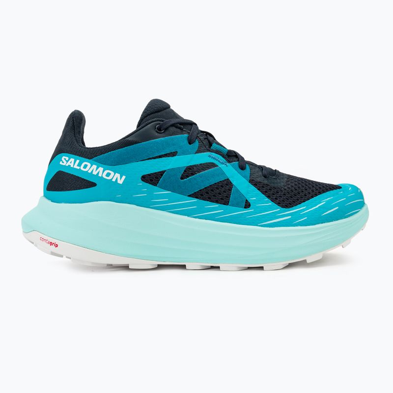 Încălăminte de alergat pentru femei Salomon Ultra Flow carbon/peacock blue/white 2