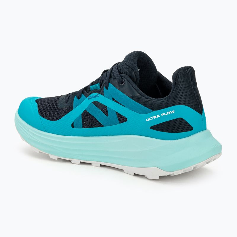 Încălăminte de alergat pentru femei Salomon Ultra Flow carbon/peacock blue/white 3