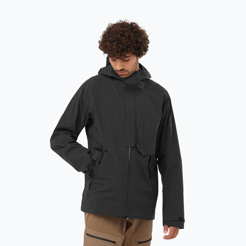 Geacă de ploaie pentru bărbați Salomon Outerpath Pro 2.5 l deep black