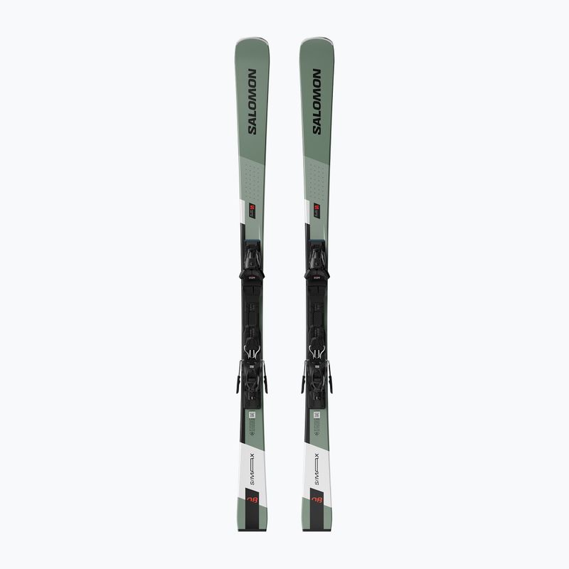 Schiuri de coborâre Salomon S/Max 8 + legături M10 GW oil green/black/white