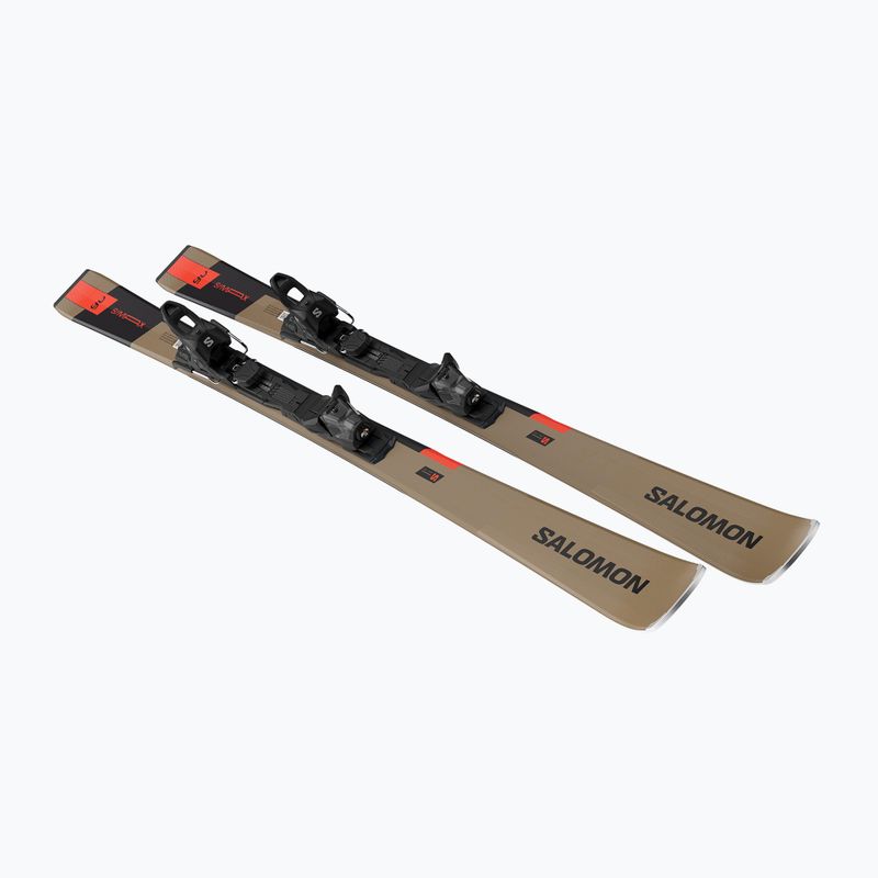 Schiuri de coborâre Salomon S/Max 6 XT + legături  M10 GW golden brown met./neon red/black 3
