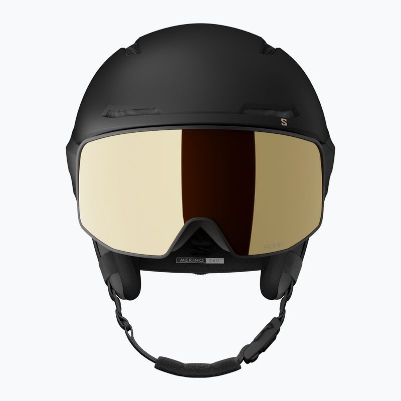 Cască de schi Salomon Driver Prime Sigma Plus black/light bronze met/blackgold/ice blue 4