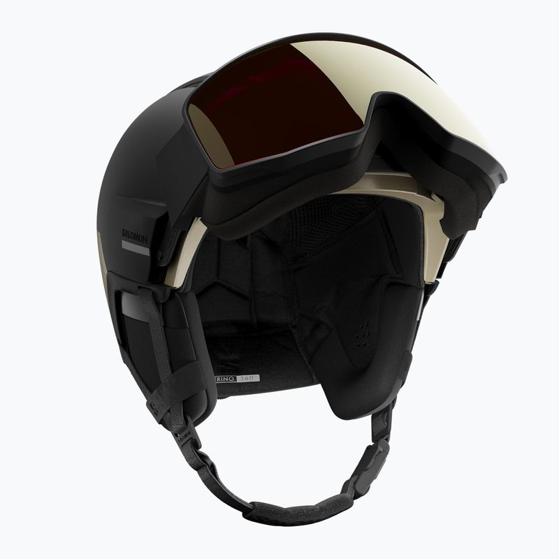 Cască de schi Salomon Driver Prime Sigma Plus black/light bronze met/blackgold/ice blue 5