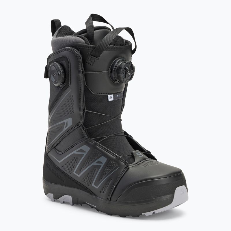 Ghete de snowboard pentru femei Salomon Ivy Boa SJ Boa W black/black/lilac gray