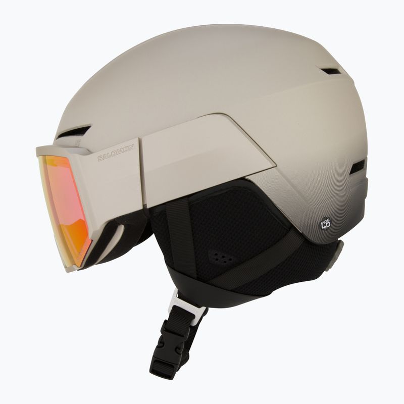 Cască de schi Salomon Osmo Pro Sigma Photo light bronze met/black/poppy red 4