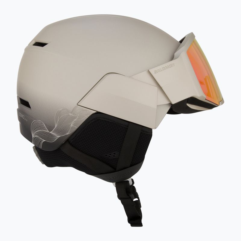 Cască de schi Salomon Osmo Pro Sigma Photo light bronze met/black/poppy red 6