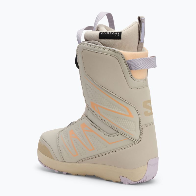 Ghete de snowboard pentru femei Salomon Ivy Boa SJ Boa W cream/peach fuzz/orchid petal 2