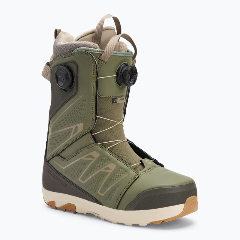 Încălțăminte de snowboard pentru bărbați Salomon Launch Boa SJ Boa deep lichen green/beluga/vintage khaki