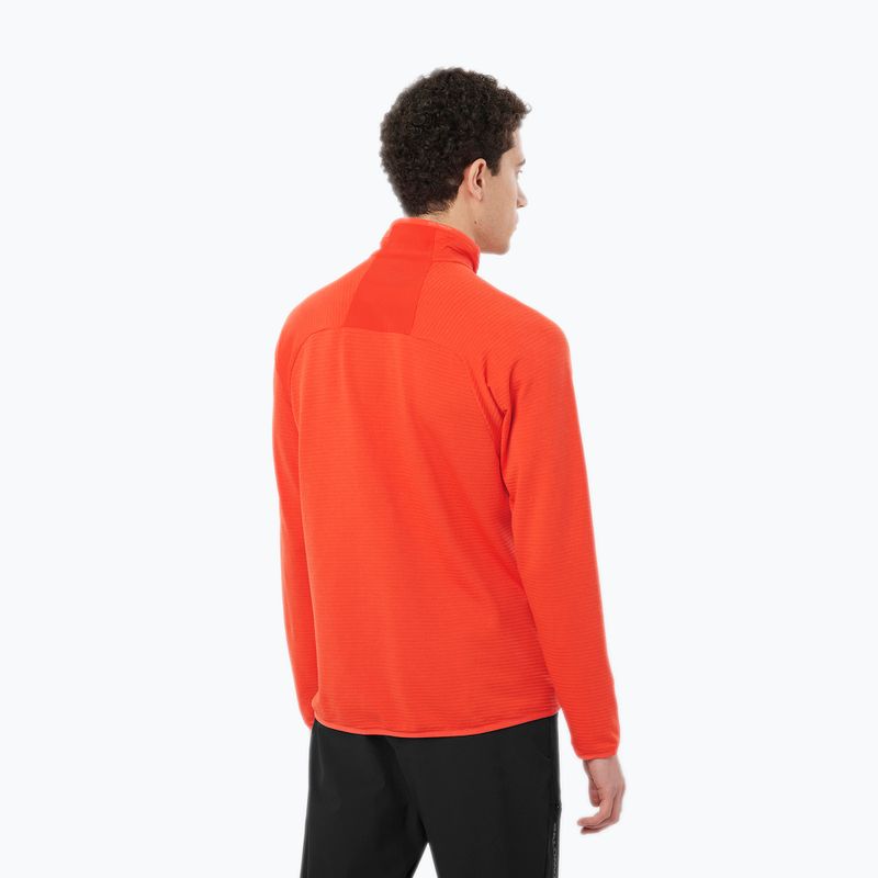 Bluză de trekking pentru bărbați Salomon Essential Lightwarm FZ cherry tomato 2