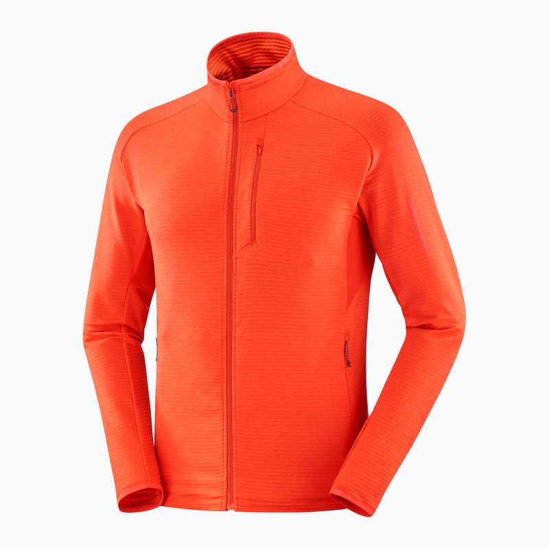 Bluză de trekking pentru bărbați Salomon Essential Lightwarm FZ cherry tomato 5