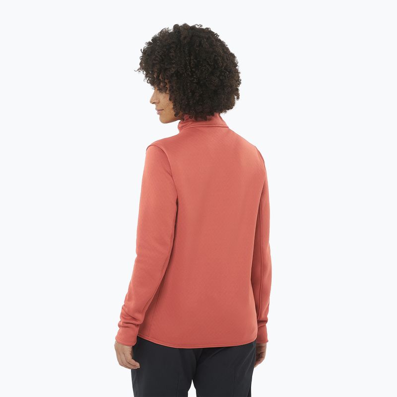 Bluză de trekking pentru bărbați Salomon Essential Midwarm Fz tandoori spice 2