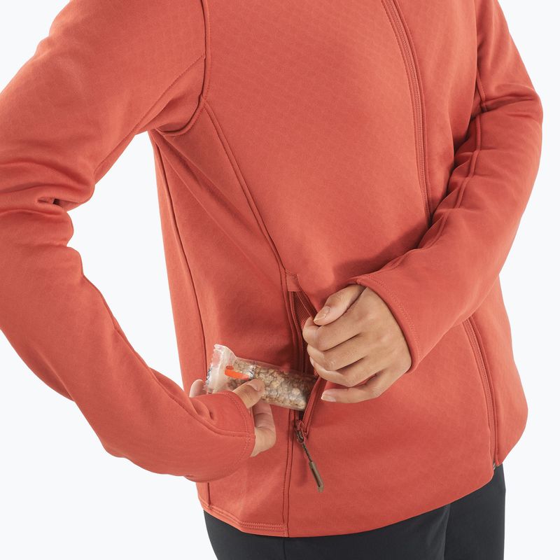 Bluză de trekking pentru bărbați Salomon Essential Midwarm Fz tandoori spice 3