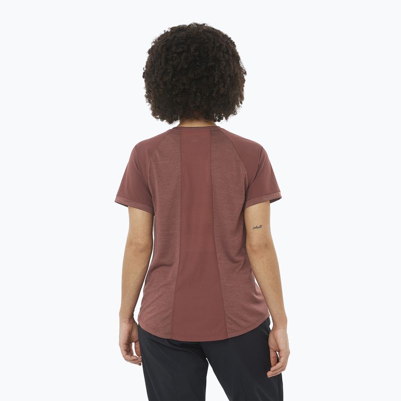 Tricou de trekking pentru femei Salomon Outline rum raisin 2