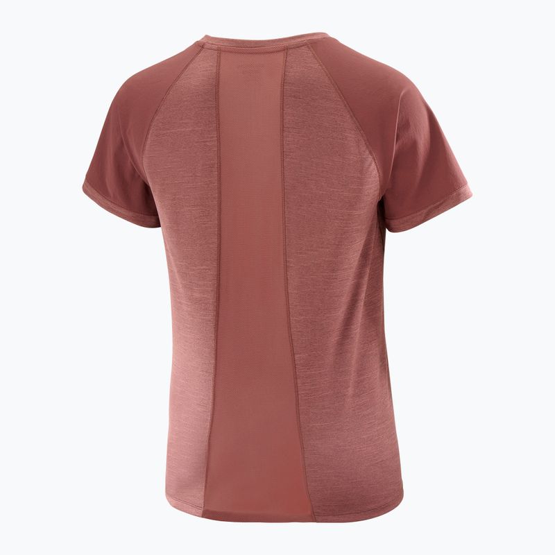 Tricou de trekking pentru femei Salomon Outline rum raisin 4
