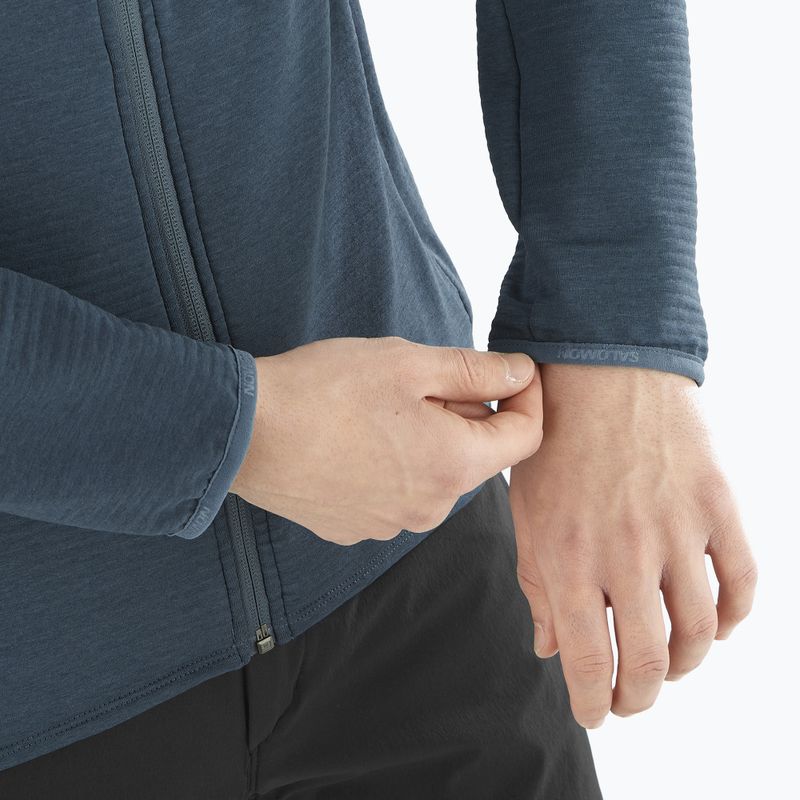 Bluză de trekking pentru bărbați Salomon Essential Lightwarm Hd midinight navy 5