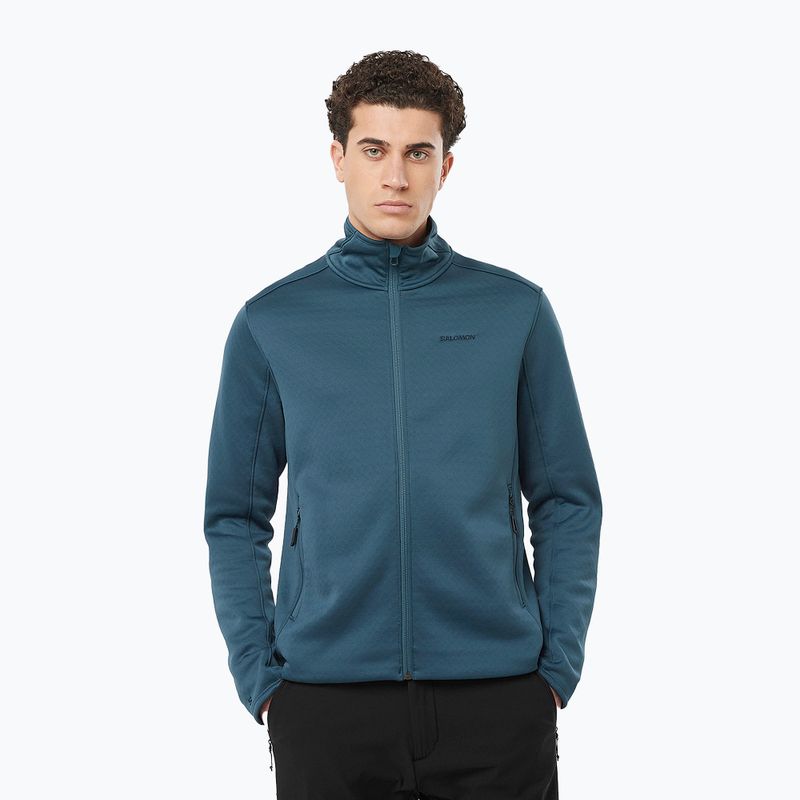 Bluză de trekking pentru bărbați Salomon Essential Midwarm Fz midnight navy