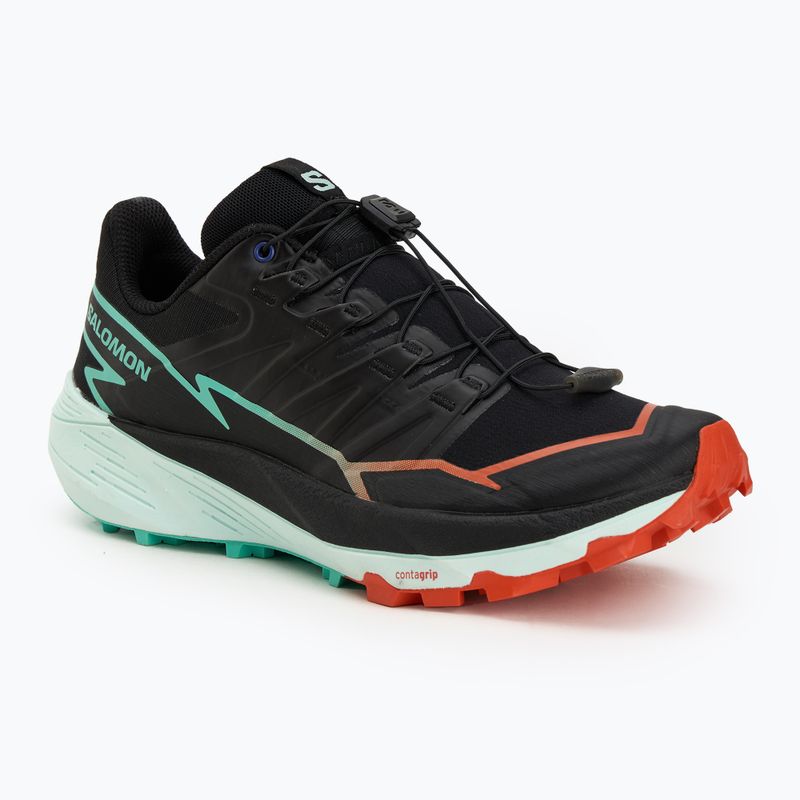 Încălțăminte de alergare pentru femei  Salomon Thundercross black/cherry tomato/electric green