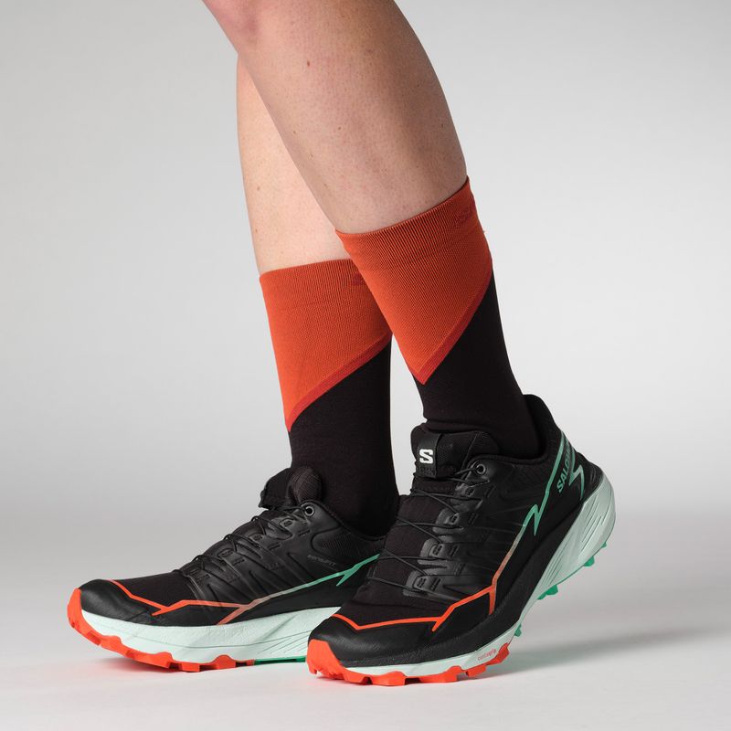 Încălțăminte de alergare pentru femei  Salomon Thundercross black/cherry tomato/electric green 8