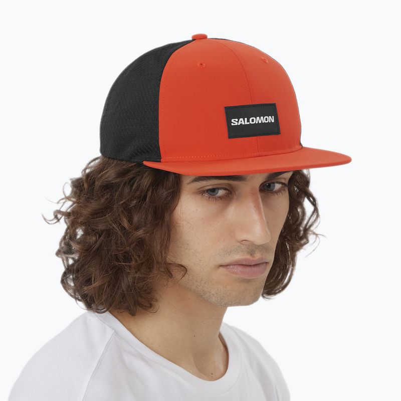 Șapcă Salomon Trucker Flat cherry tomato/deep black 4