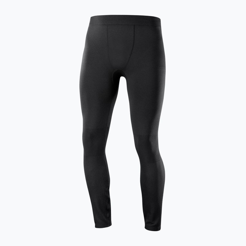 Pantaloni termoactivi pentru bărbați Salomon Essential Seamless deep black 3