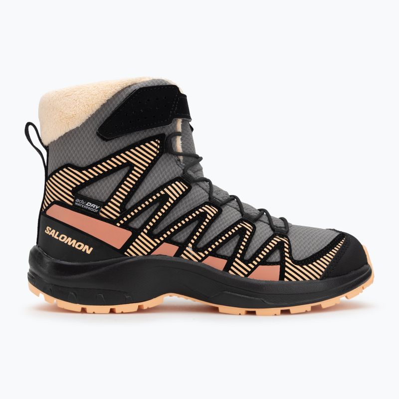 Încălțăminte de trekking pentru copii Salomon XA Pro V8 Winter CSWP pewter/black/peach fuzz 2