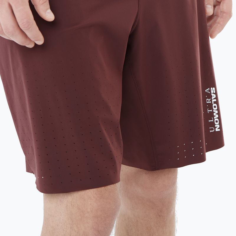 Pantaloni scurți de alergare pentru bărbați Salomon S/Lab Ultra 2IN1 decadent chocolate 4