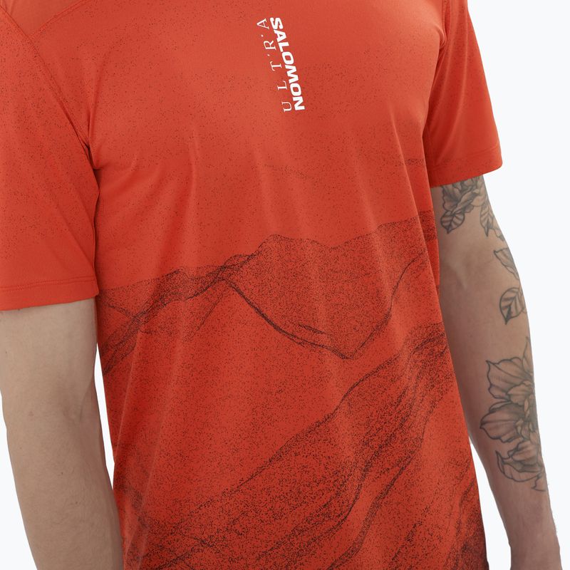 Tricou de alergare pentru bărbați Salomon S/Lab Ultra Tee Aop burnt sienna 3