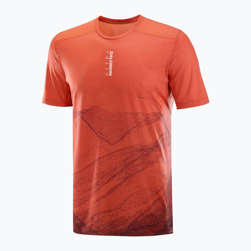 Tricou de alergare pentru bărbați Salomon S/Lab Ultra Tee Aop burnt sienna 4
