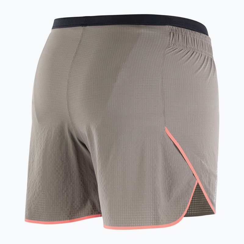 Pantaloni scurți de alergare pentru femei Salomon Sense Aero 5" iron/neon flame 7