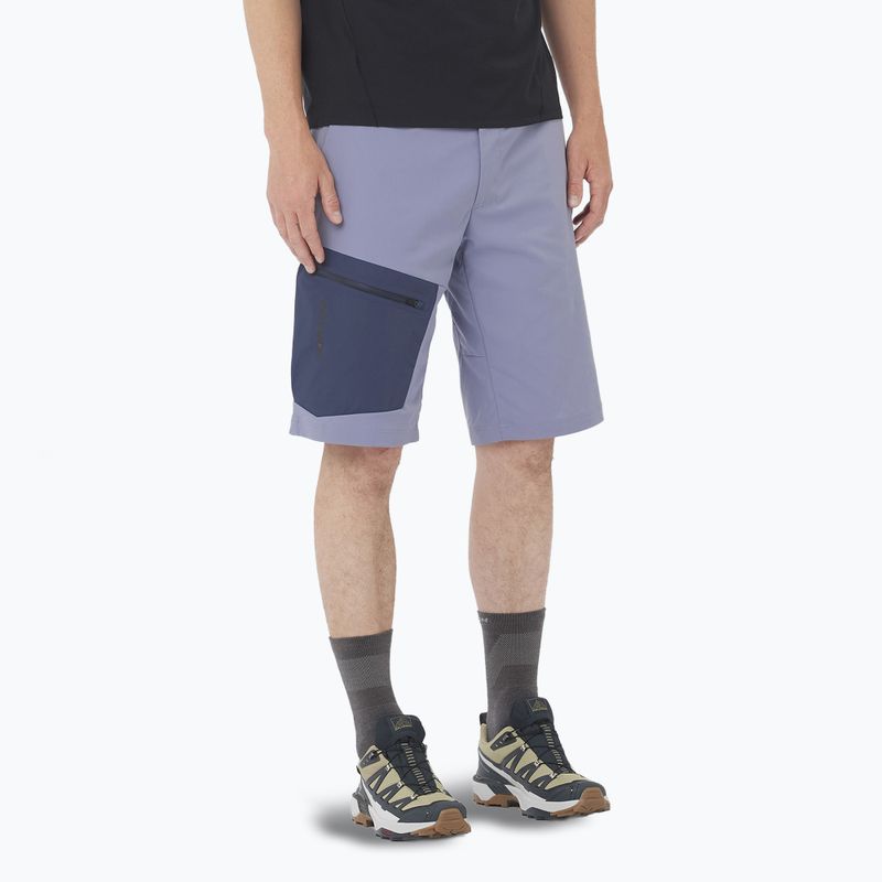 Pantaloni scurți de trekking pentru bărbați Salomon Outerpath Utility blue granite / blue nights