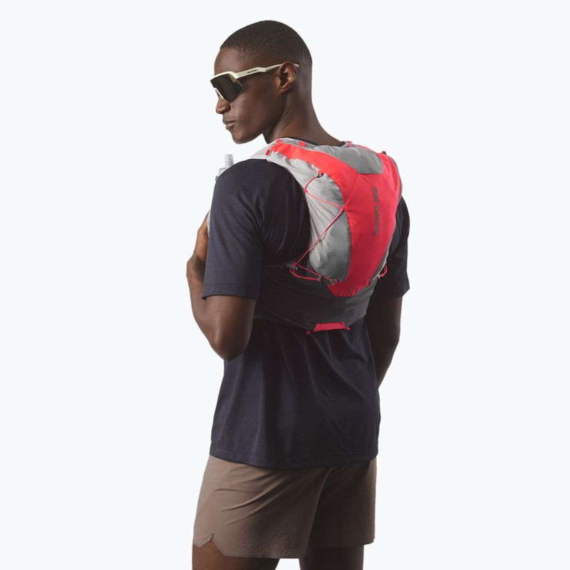 Vestă de alergare Salomon ADV SKIN 12 Set castelrock/alloy/neon flame 4