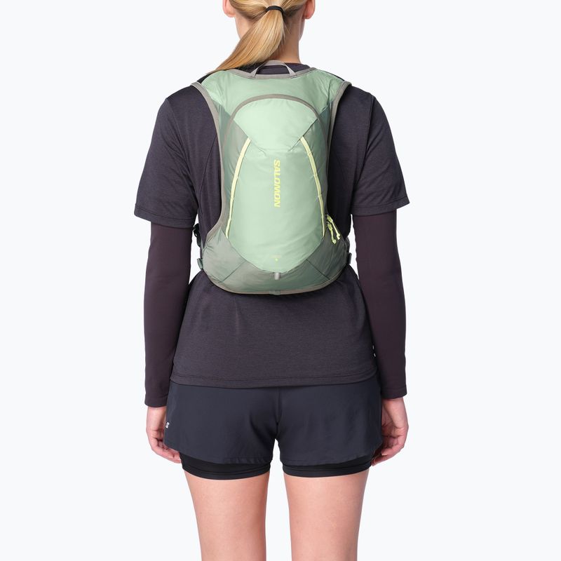 Rucsac de alergare Salomon Cross 8 green milieu/agave green 3