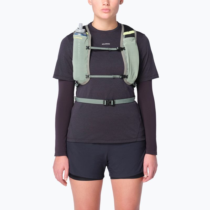 Rucsac de alergare Salomon Cross 8 green milieu/agave green 4