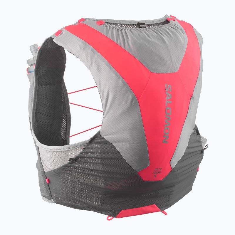 Vestă de alergare Salomon ADV SKIN 5 Set castelrock/alloy/neon flame 2