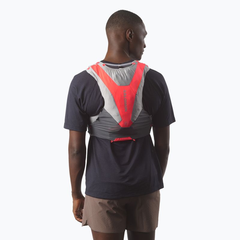 Vestă de alergare Salomon ADV SKIN 5 Set castelrock/alloy/neon flame 4