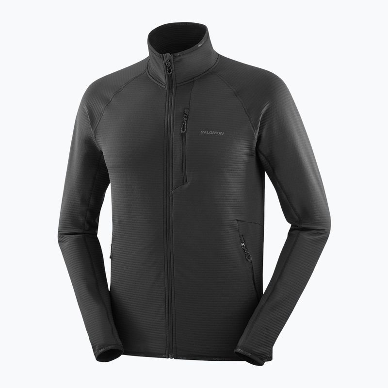 Bluză de trekking pentru bărbați Salomon Lightwarm Full Zip deep black 7