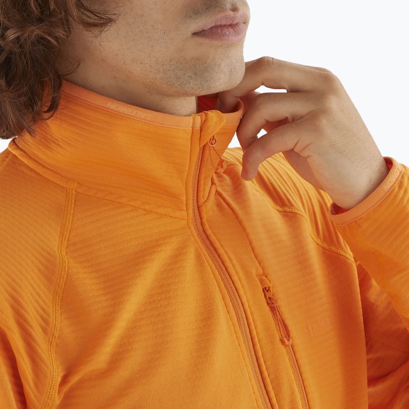 Bluză de trekking pentru bărbați Salomon Lightwarm Full Zip turmeric 3