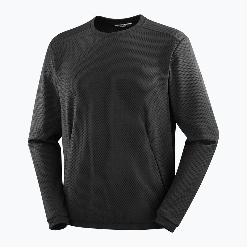 Bluză de drumeție pentru bărbați Salomon Motomesh Crewneck  deep black 8