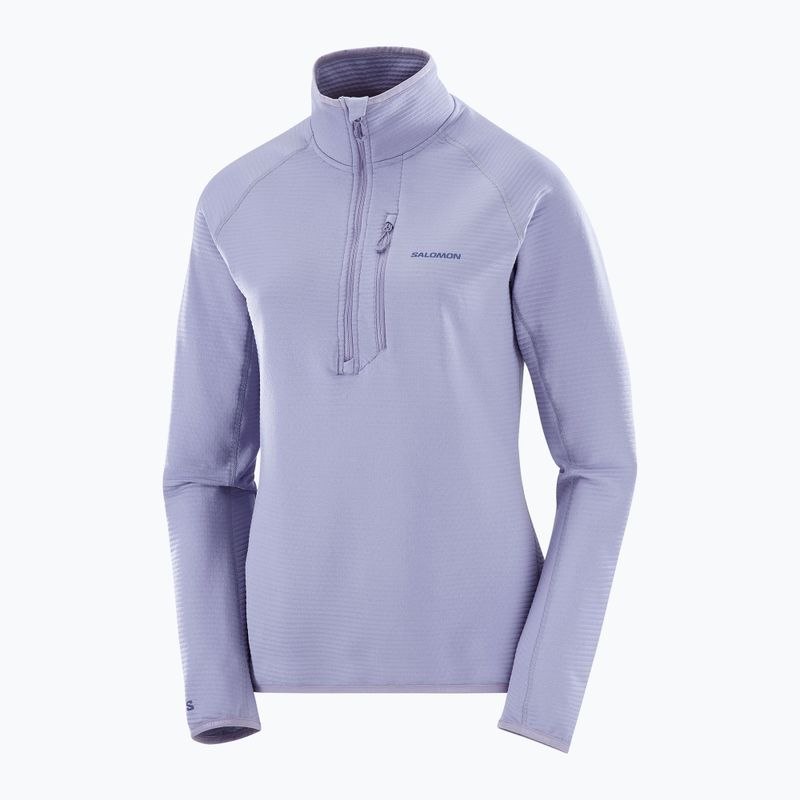 Bluză de drumeție pentru femei Salomon Essential Lightwarm Half Zip blue granite 6