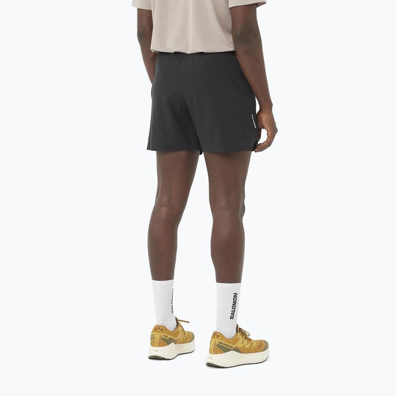 Pantaloni scurți de alergare pentru bărbați Salomon SHAKEout Core 5" deep black 2