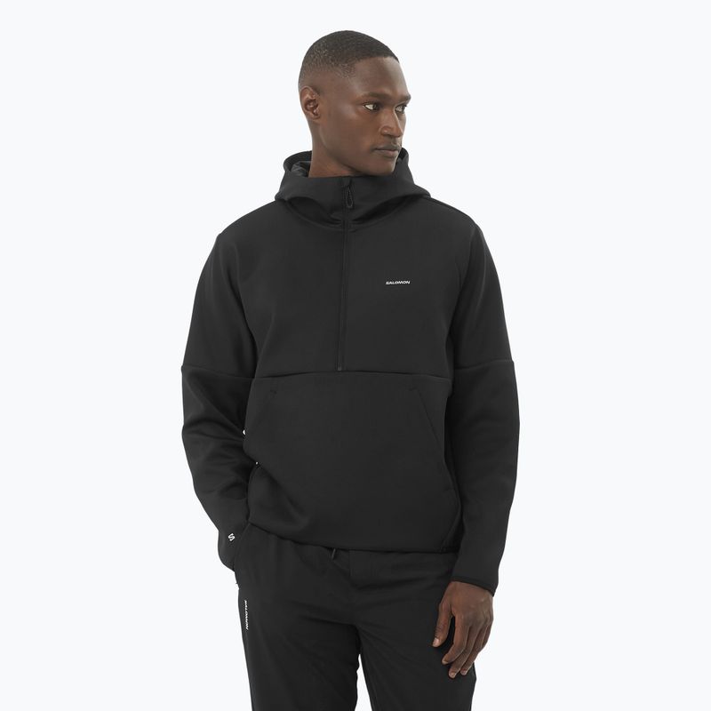 Hanorac pentru bărbați Salomon SHKout Half Zip Hooded deep black