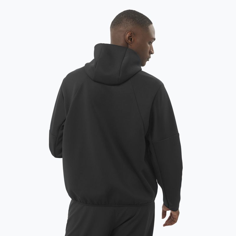 Hanorac pentru bărbați Salomon SHAKEout Half Zip Hooded deep black 2