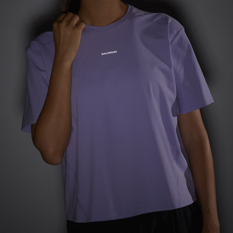 Tricou pentru femei Salomon Trackline Tee SS violet tulip 5