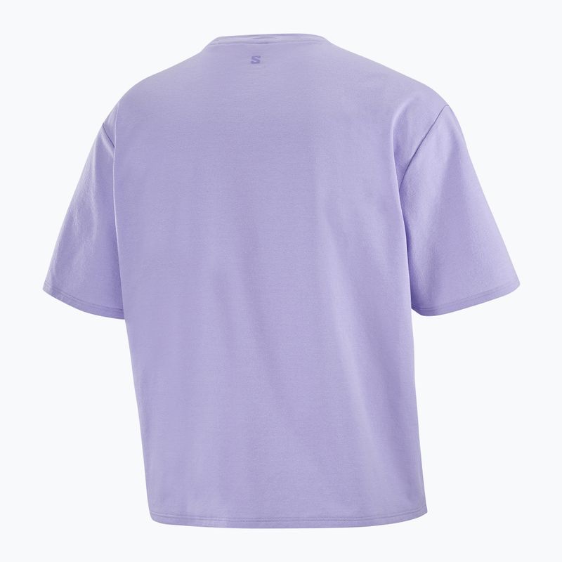 Tricou pentru femei Salomon Trackline Tee SS violet tulip 7